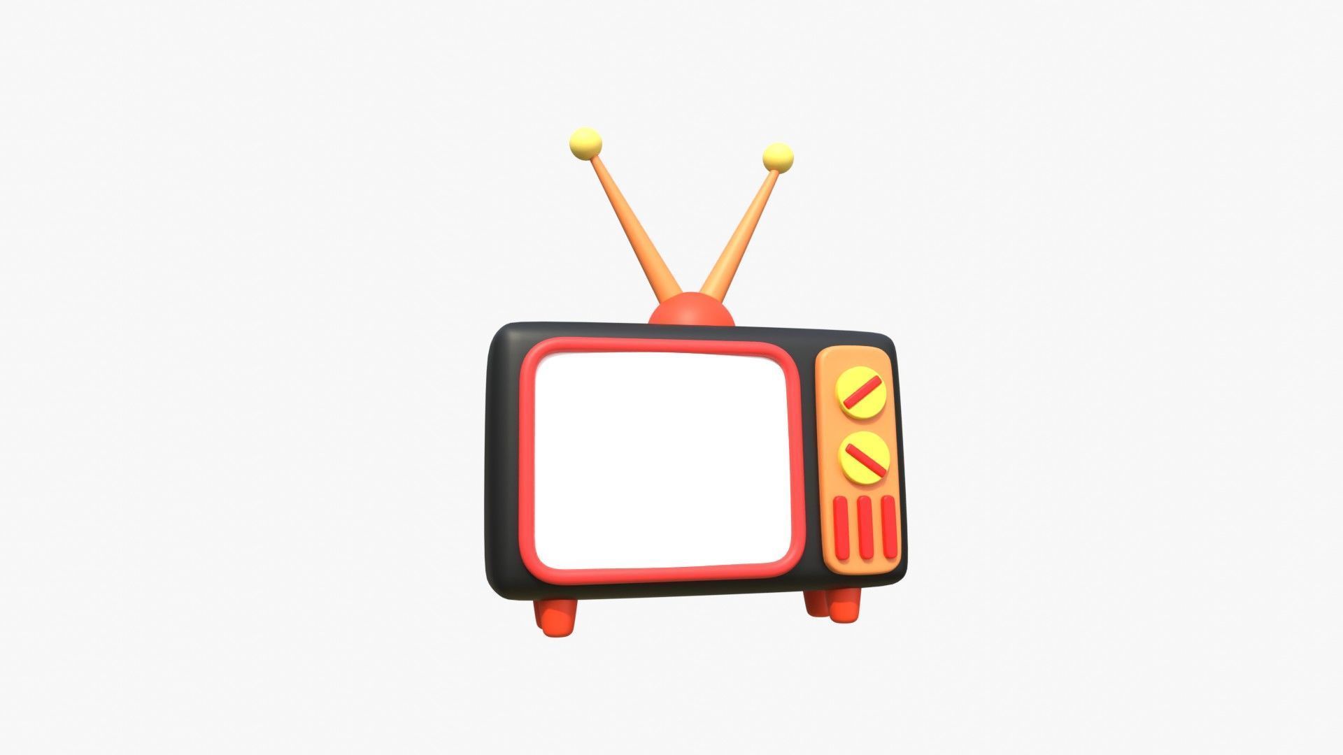 Television 3D model_1