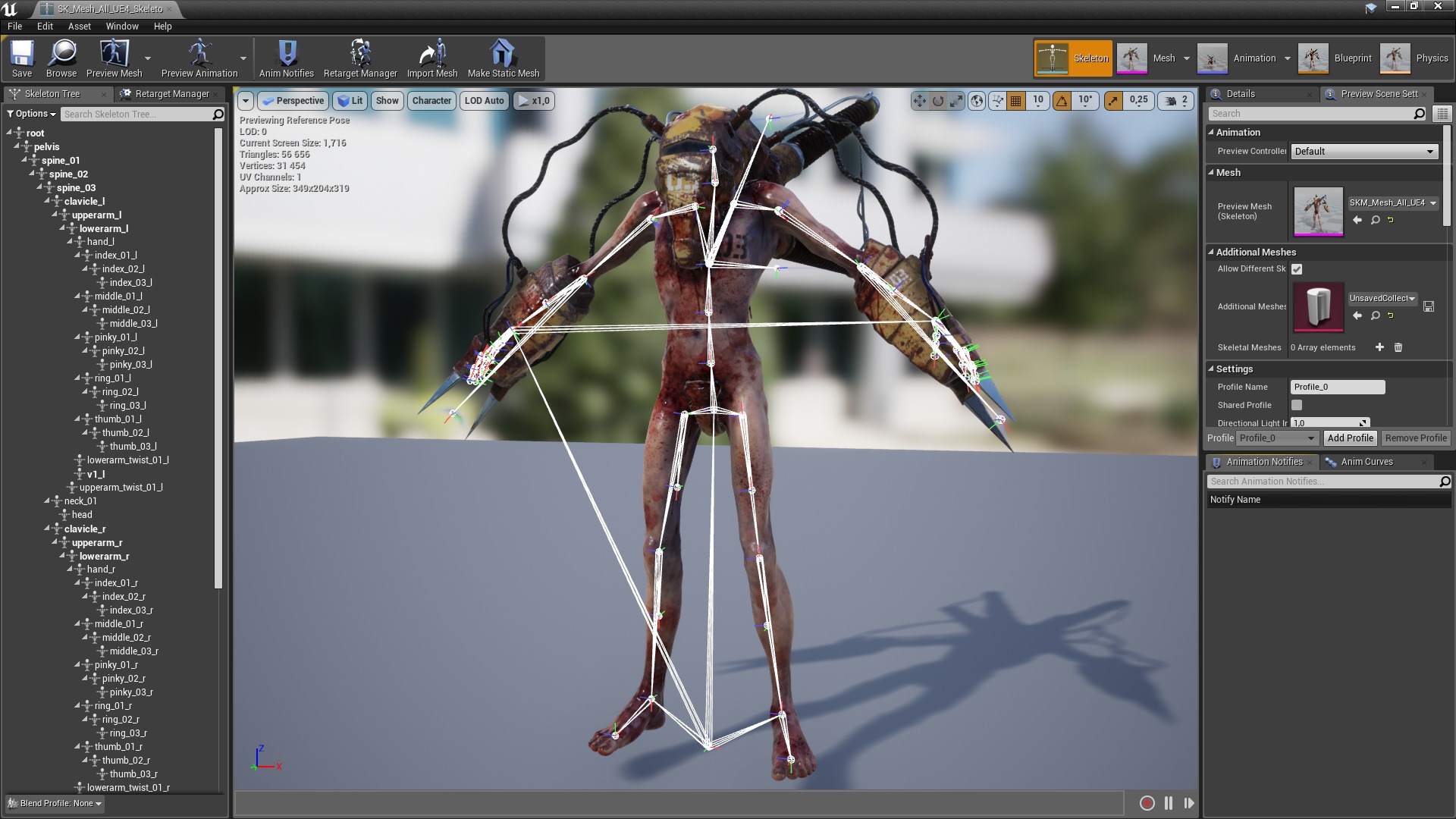 Sci-fi Cyber Victim 3 Low-poly 3D model_26