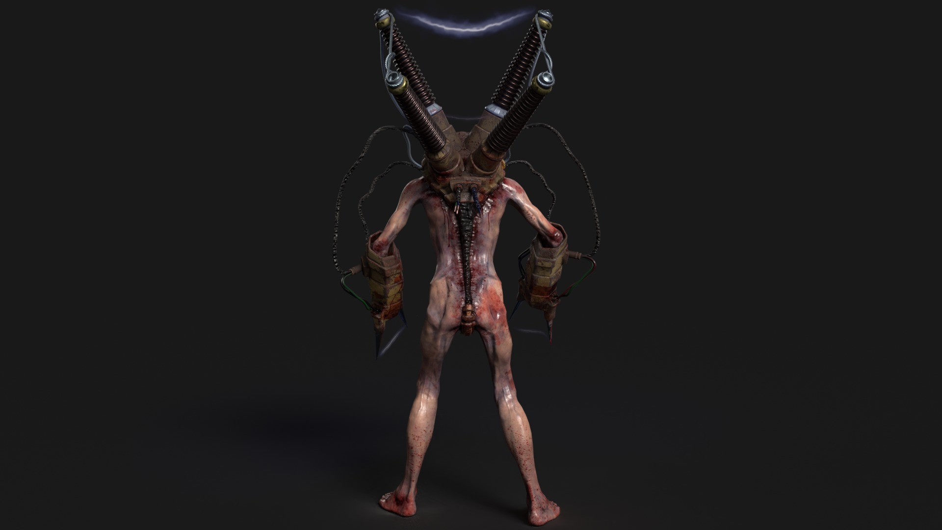 Sci-fi Cyber Victim 3 Low-poly 3D model_5