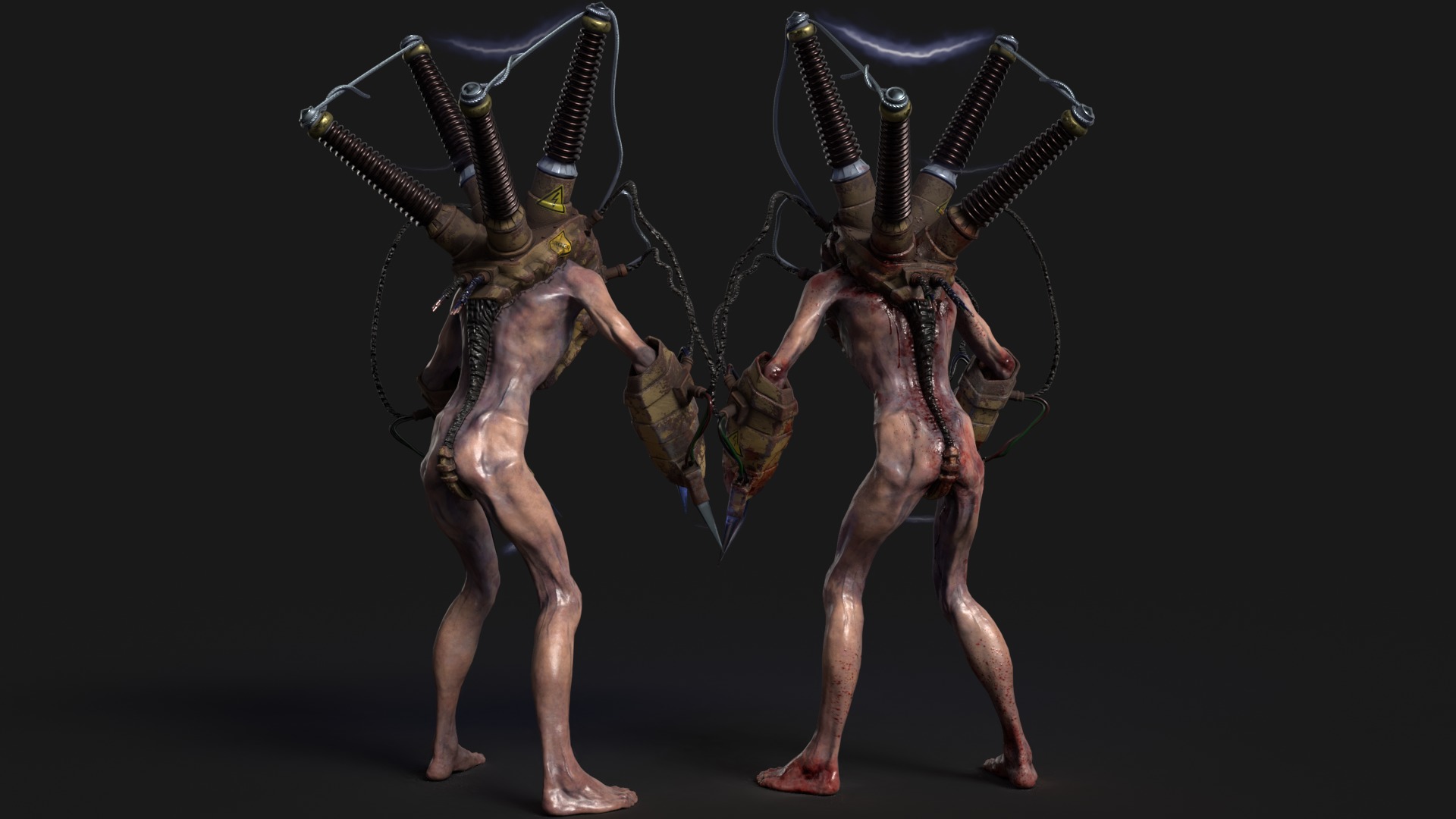 Sci-fi Cyber Victim 3 Low-poly 3D model_20