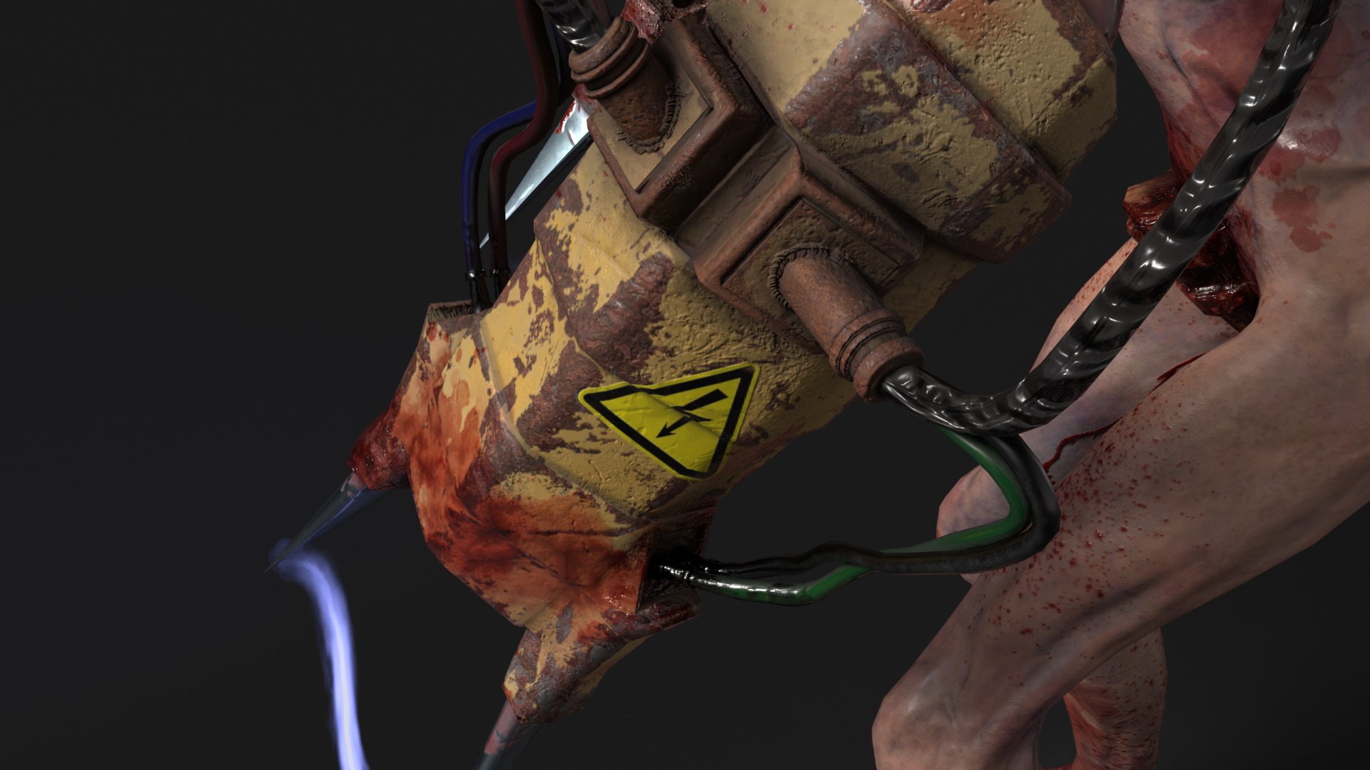 Sci-fi Cyber Victim 3 Low-poly 3D model_15