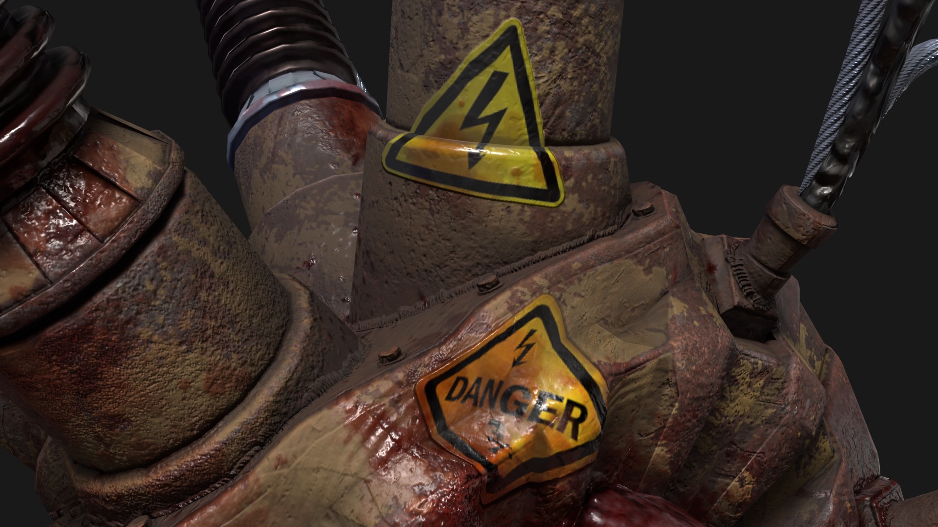 Sci-fi Cyber Victim 3 Low-poly 3D model_11