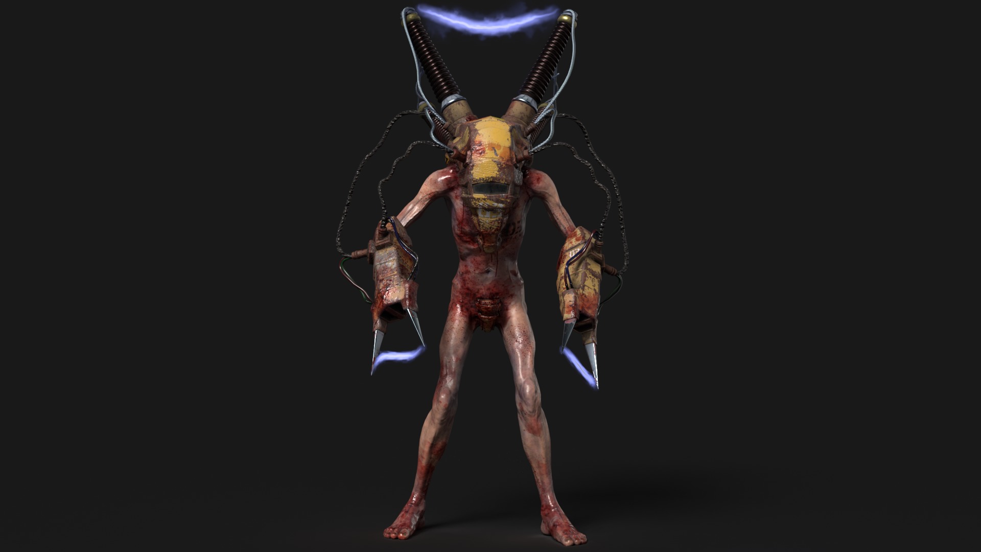 Sci-fi Cyber Victim 3 Low-poly 3D model_2