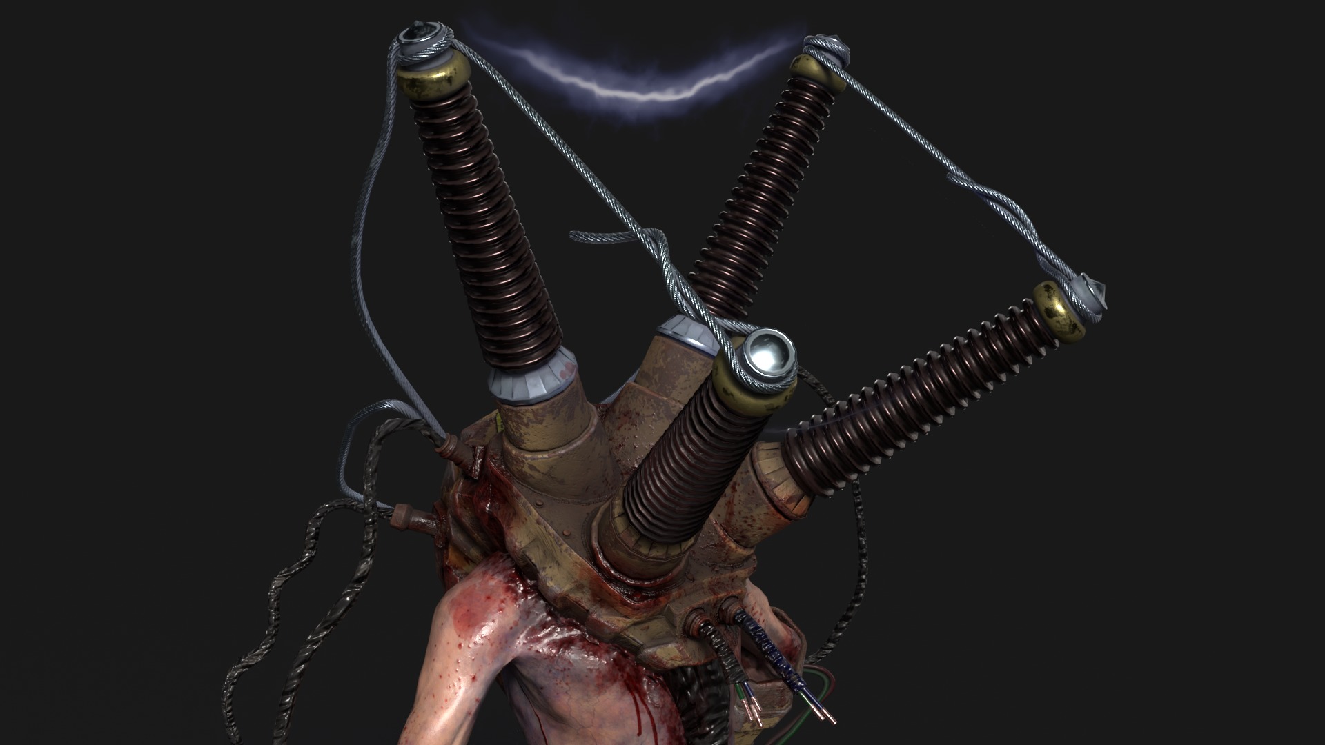 Sci-fi Cyber Victim 3 Low-poly 3D model_10