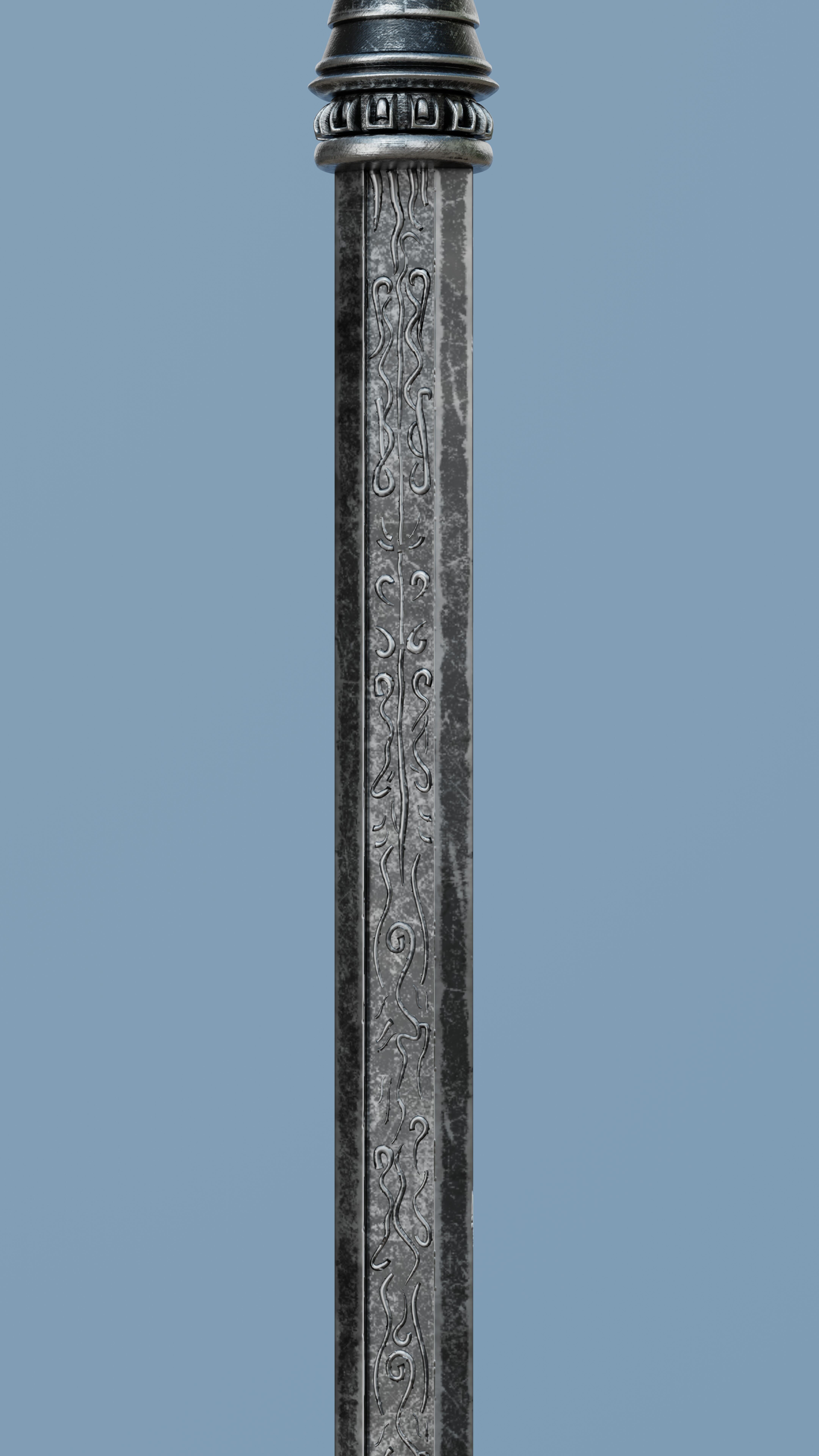 Exquisite Ancient Chinese Sword 3D Model Low-poly 3D model_8