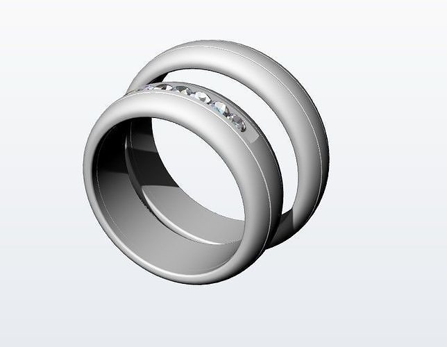 Wedding ring 3D print model