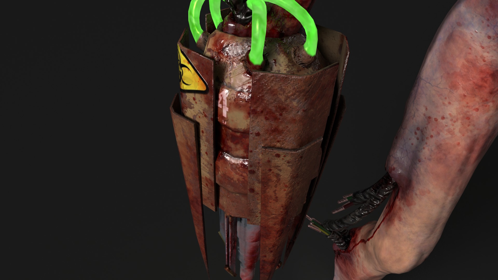 Sci-fi Cyber Victim 4 Low-poly 3D model_18