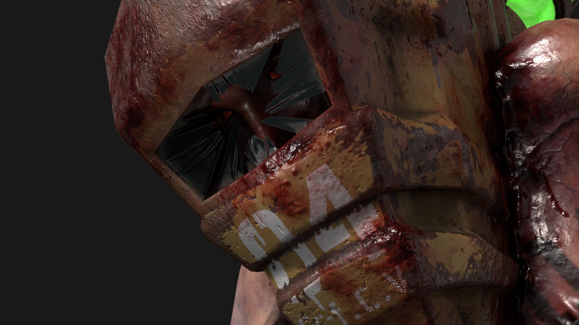 Sci-fi Cyber Victim 4 Low-poly 3D model_10