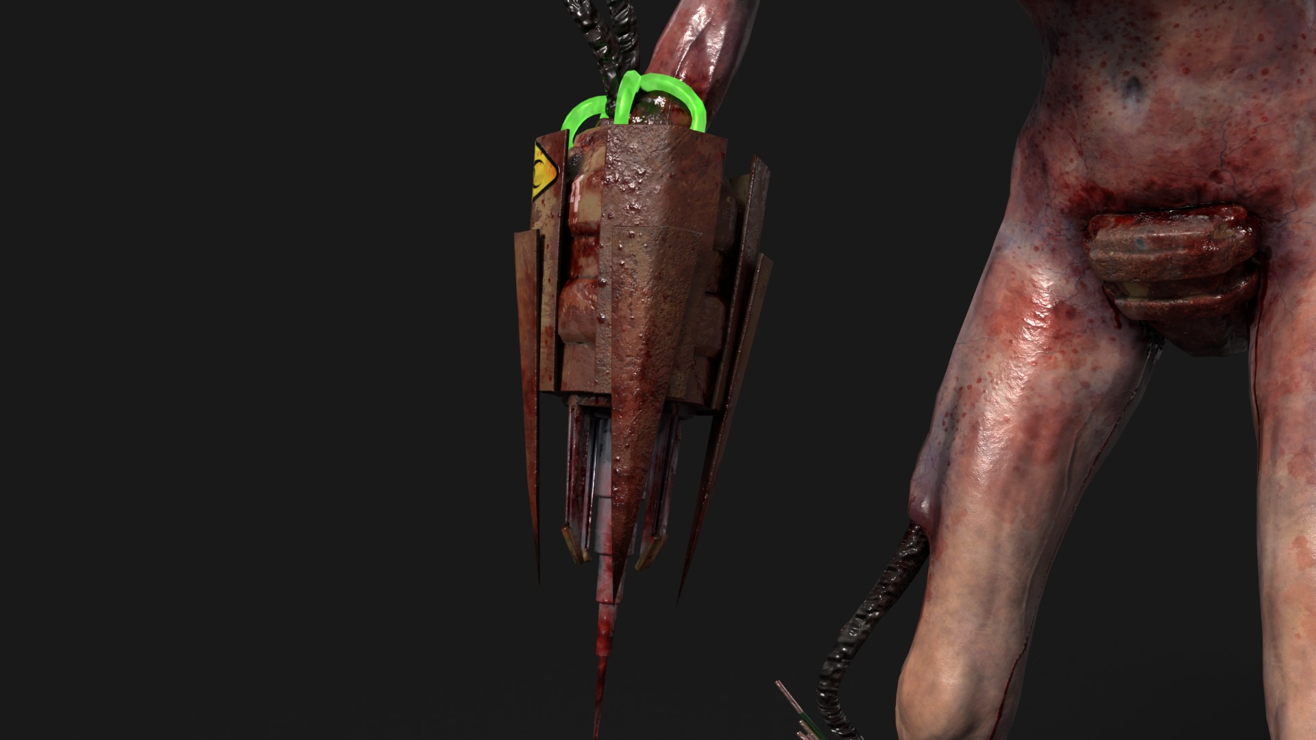 Sci-fi Cyber Victim 4 Low-poly 3D model_14