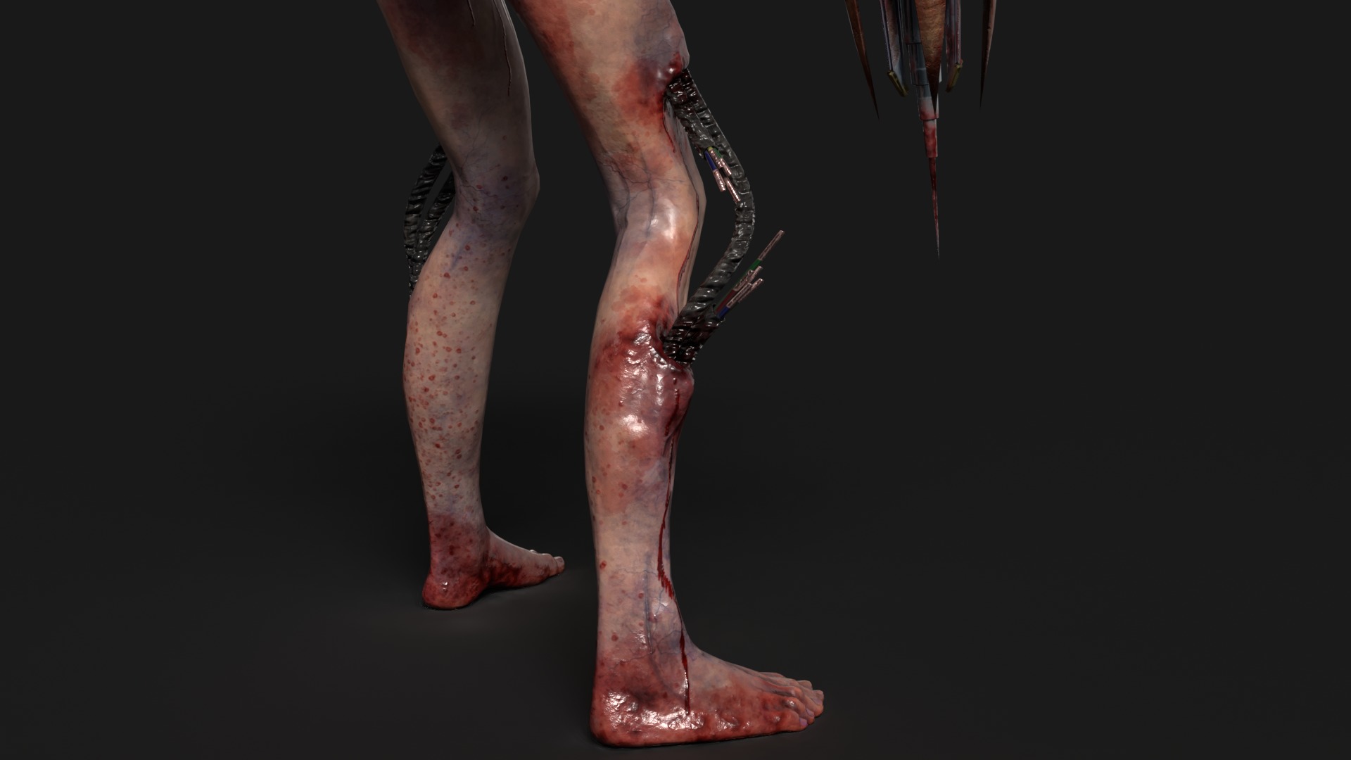 Sci-fi Cyber Victim 4 Low-poly 3D model_17