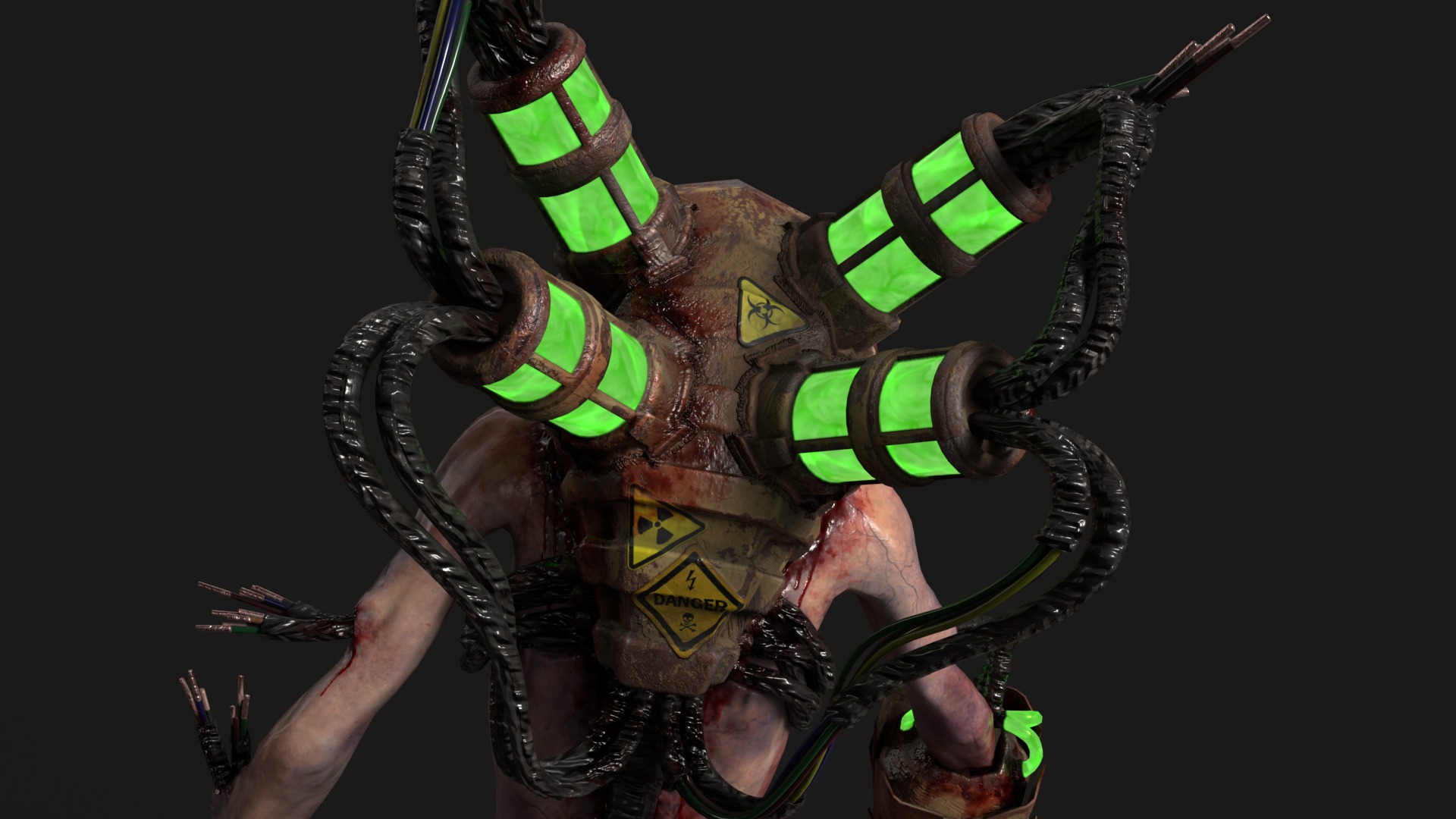 Sci-fi Cyber Victim 4 Low-poly 3D model_13