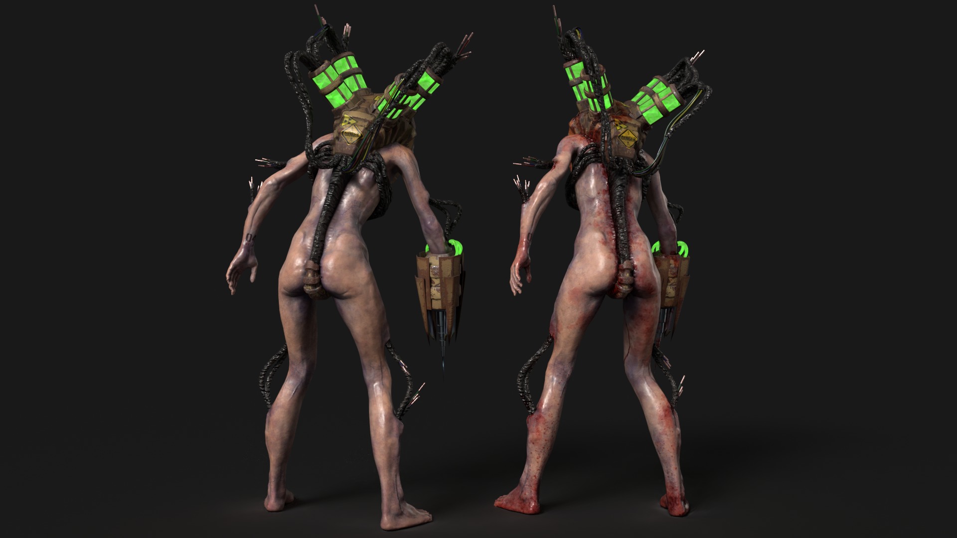 Sci-fi Cyber Victim 4 Low-poly 3D model_20