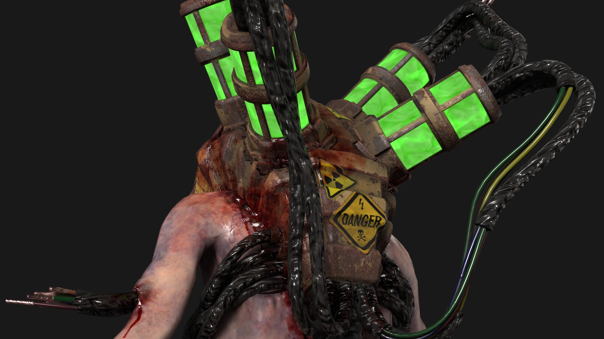 Sci-fi Cyber Victim 4 Low-poly 3D model_12