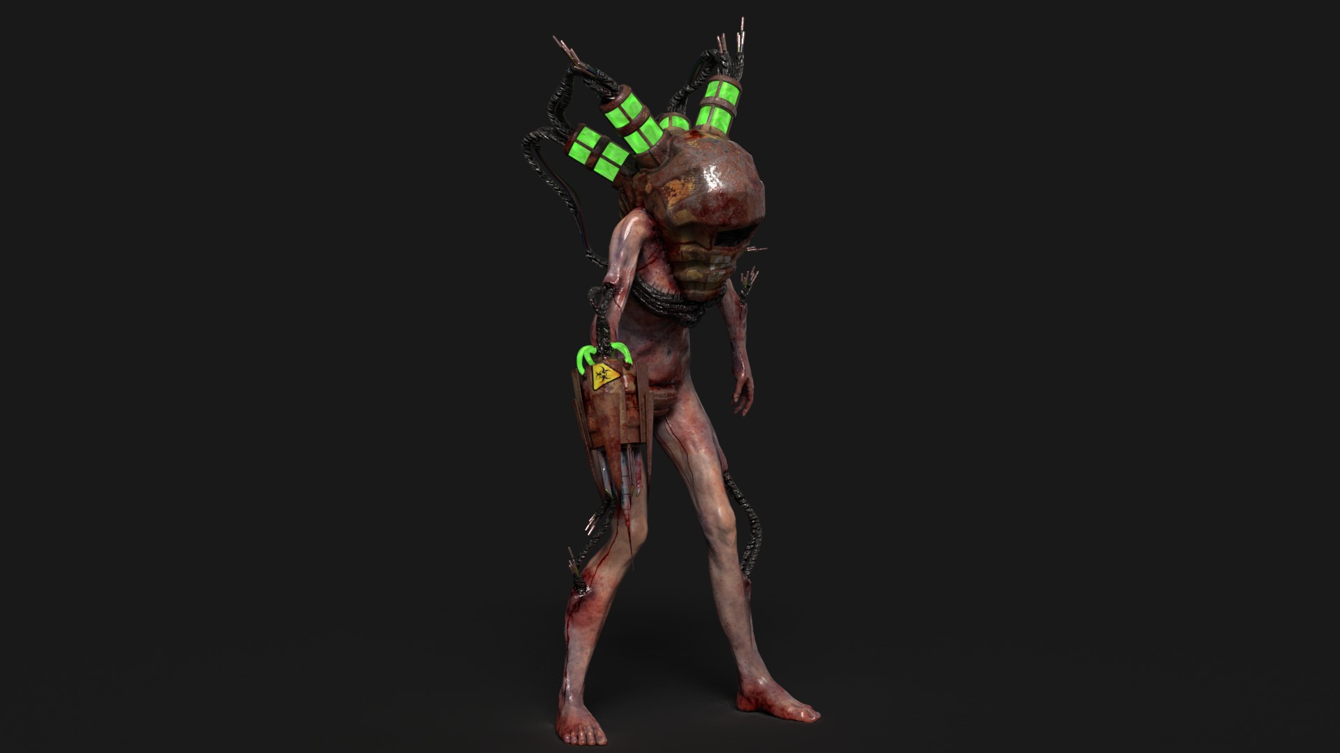Sci-fi Cyber Victim 4 Low-poly 3D model_4