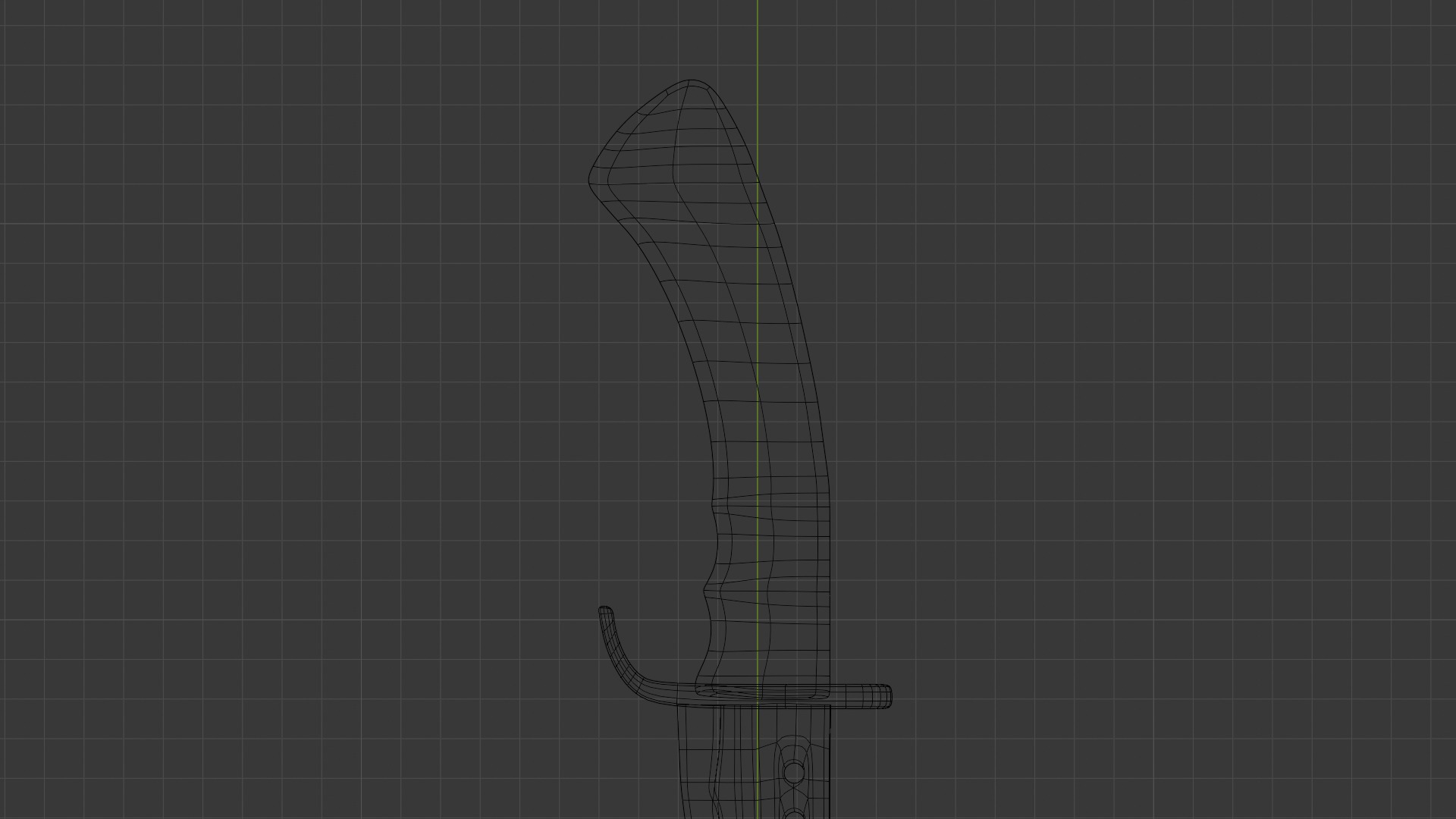 combat knife on a wooden surface 3D model_6