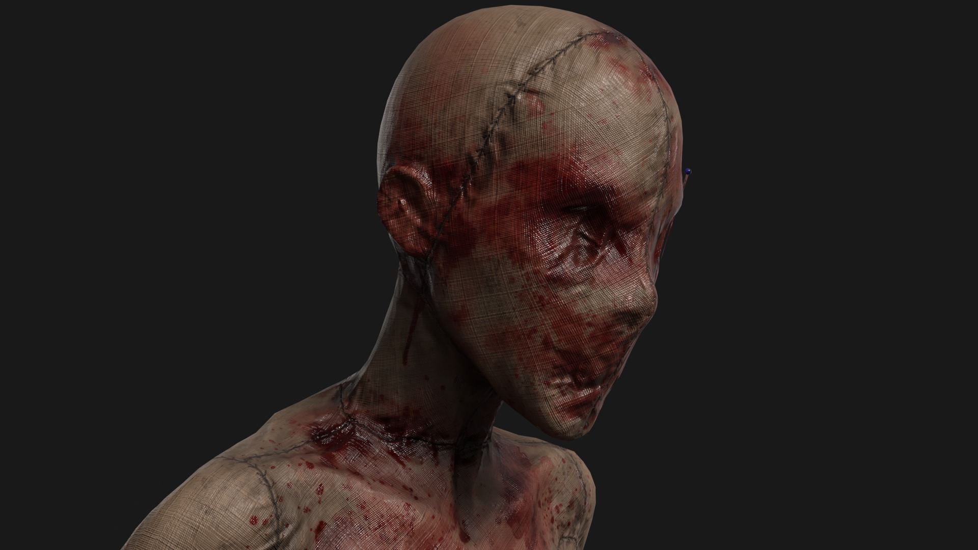 Mannequin killer 1 Low-poly 3D model_16