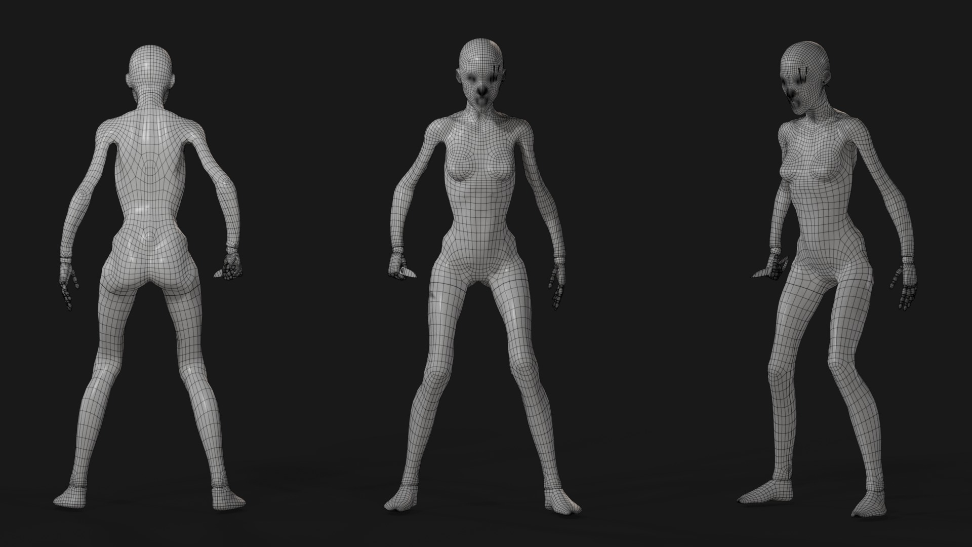 Mannequin killer 1 Low-poly 3D model_19