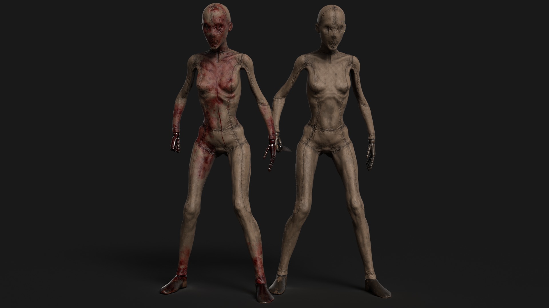 Mannequin killer 1 Low-poly 3D model_17