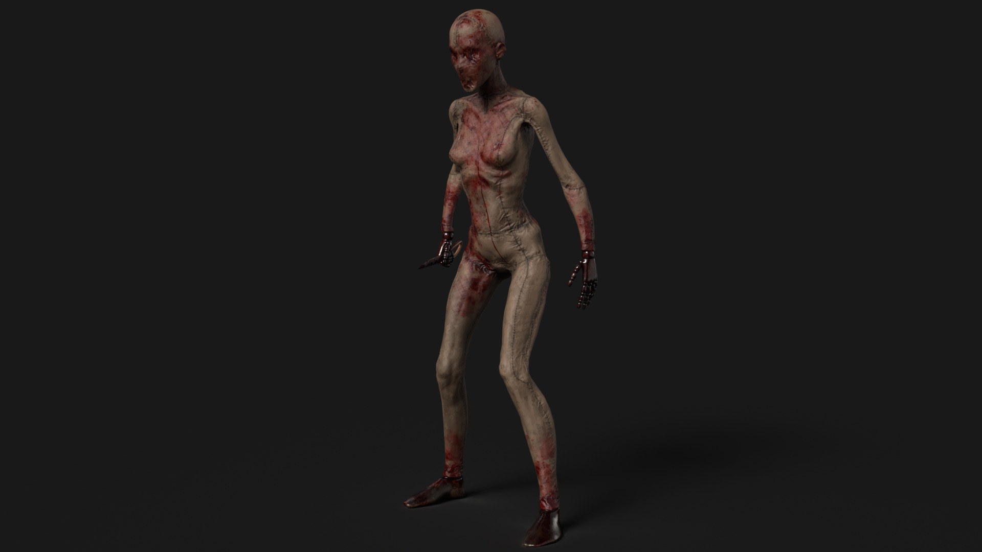 Mannequin killer 1 Low-poly 3D model_15