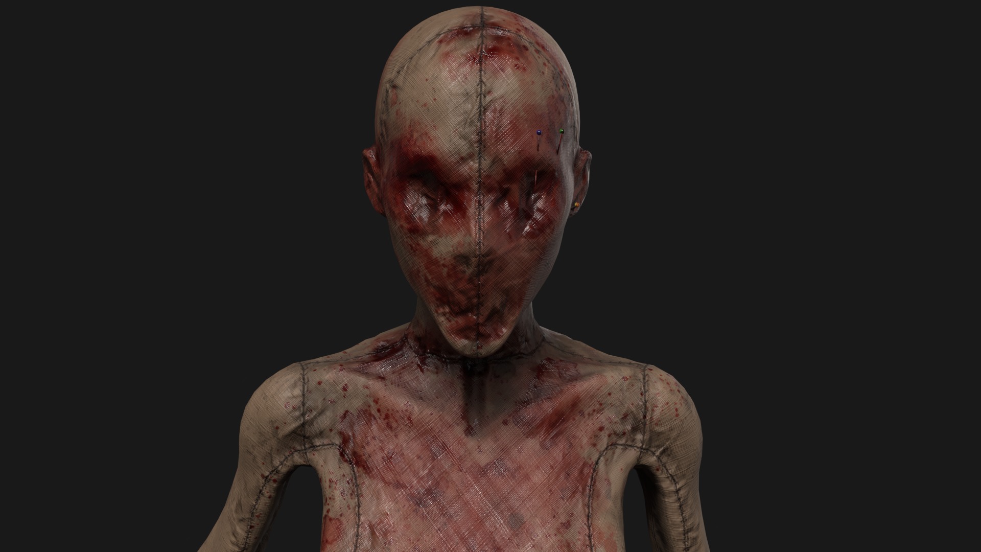 Mannequin killer 1 Low-poly 3D model_6