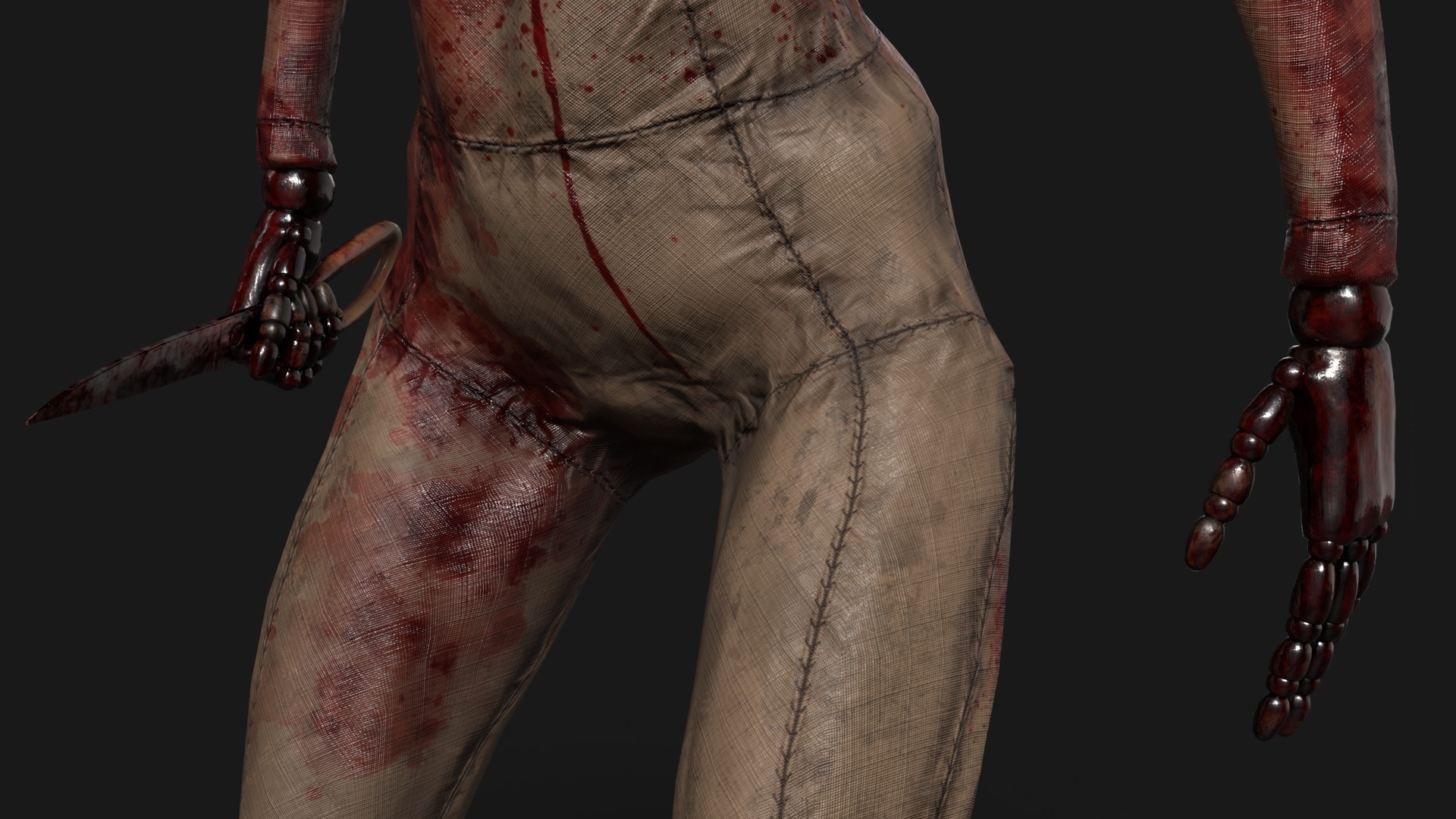 Mannequin killer 1 Low-poly 3D model_11