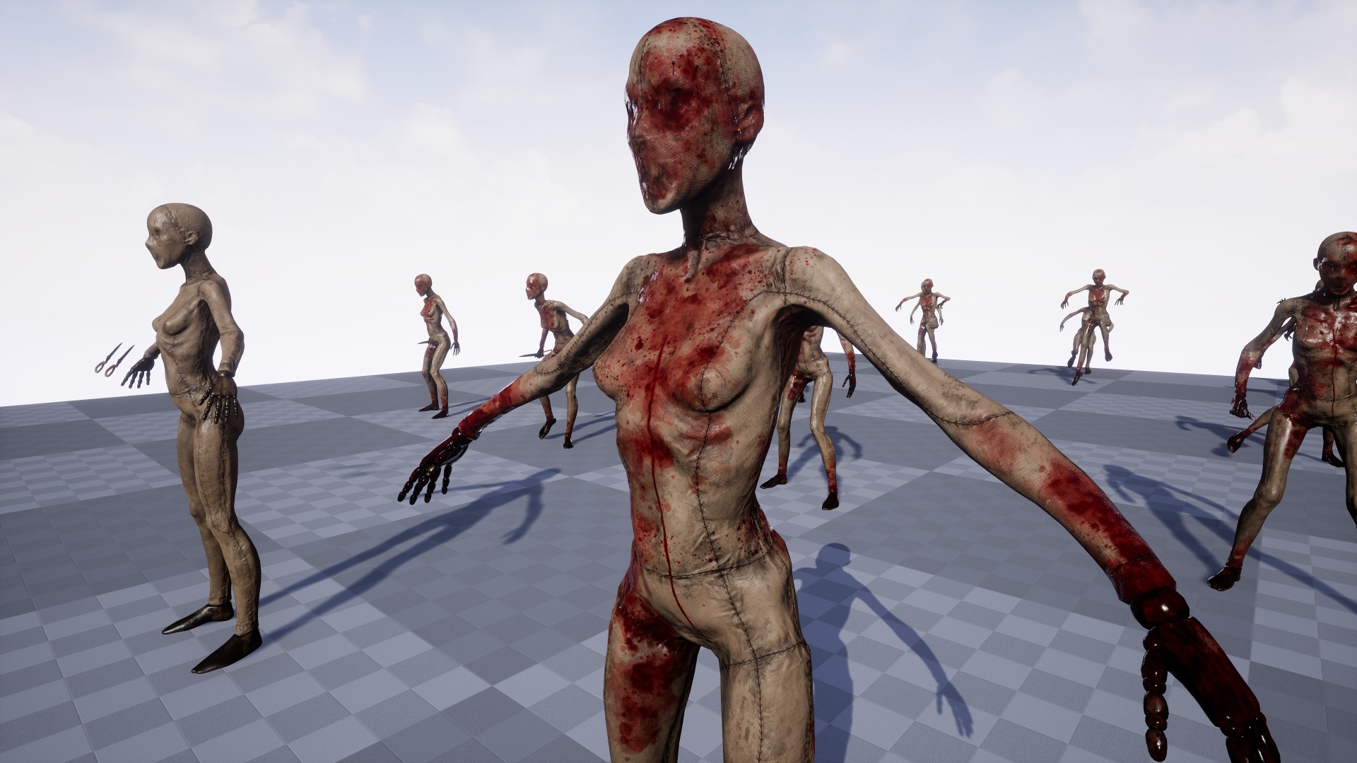 Mannequin killer 1 Low-poly 3D model_27