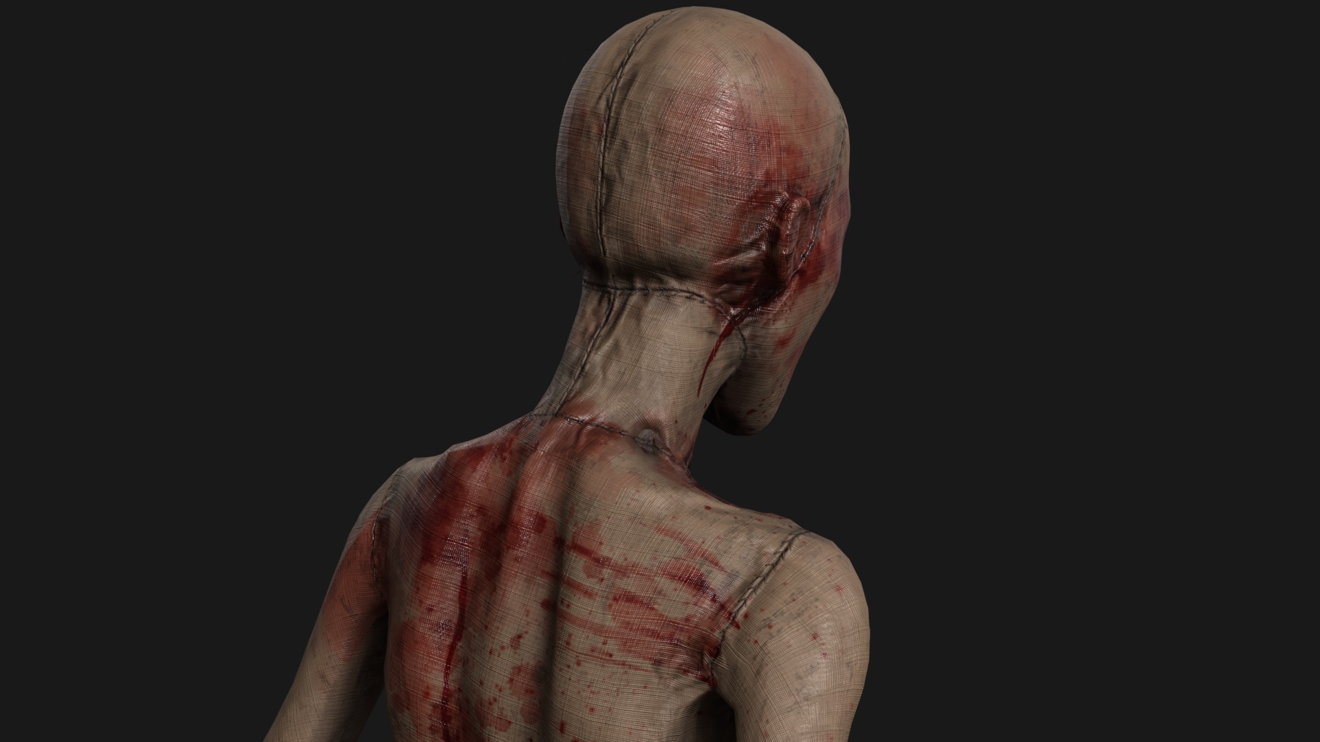 Mannequin killer 1 Low-poly 3D model_8