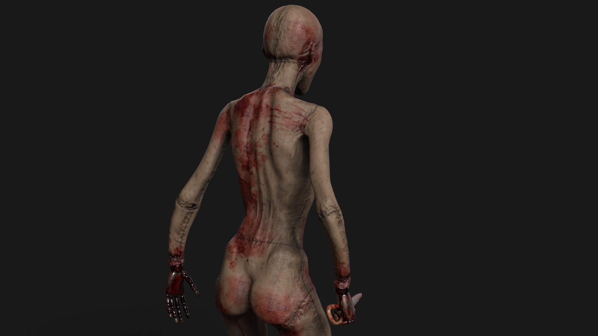 Mannequin killer 1 Low-poly 3D model_5