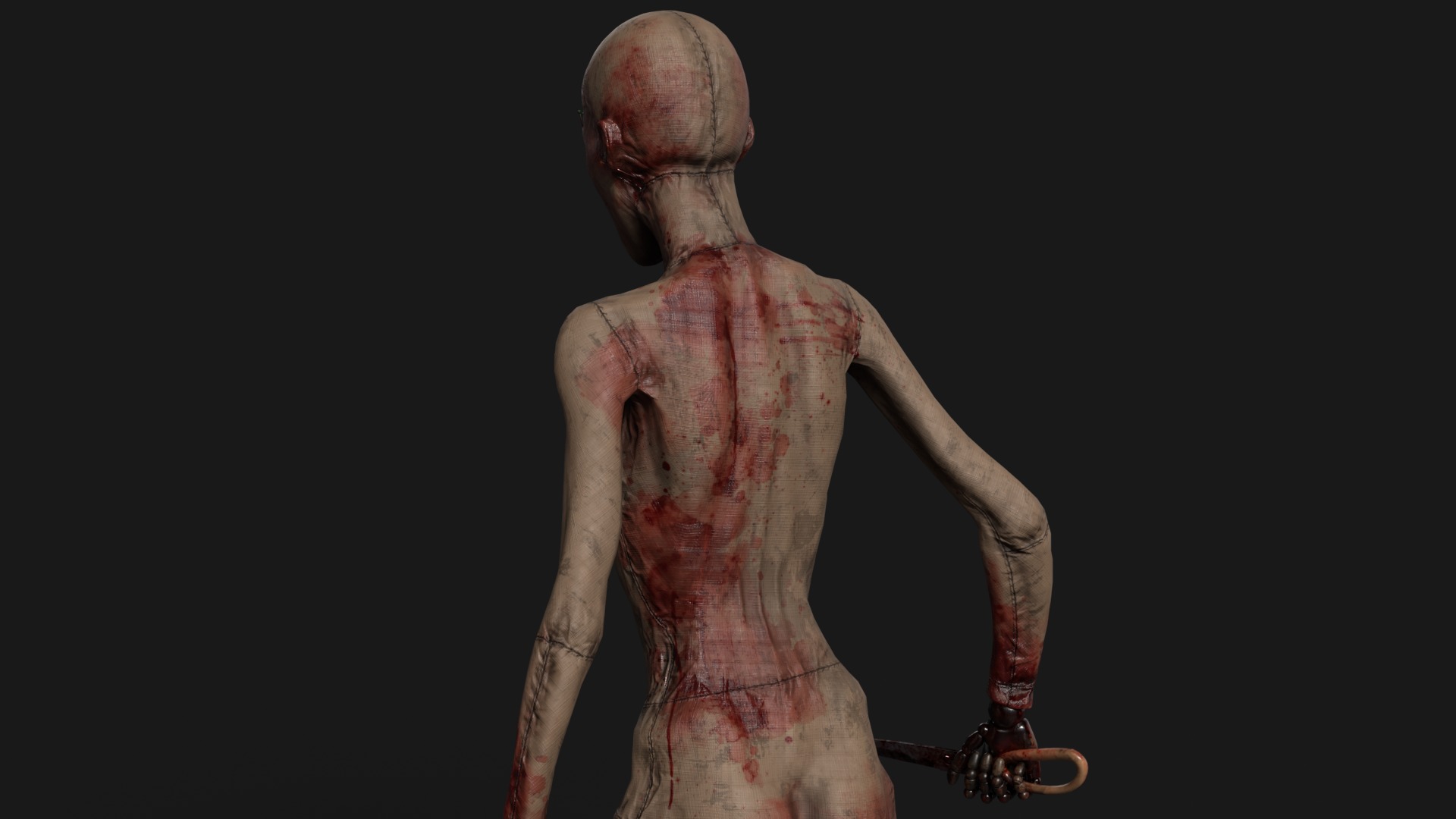 Mannequin killer 1 Low-poly 3D model_9