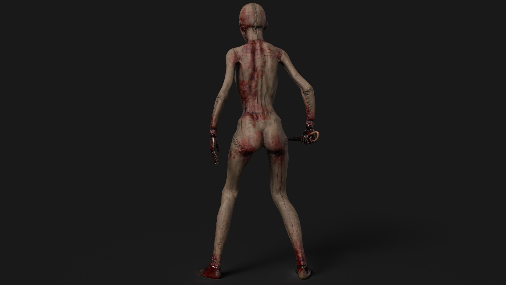 Mannequin killer 1 Low-poly 3D model_13