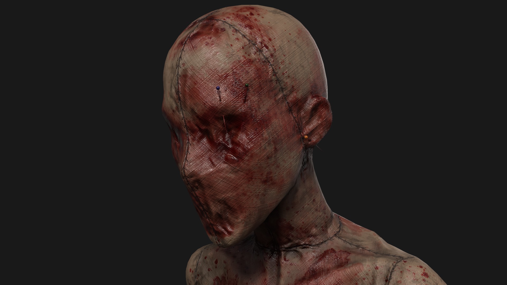 Mannequin killer 1 Low-poly 3D model_7