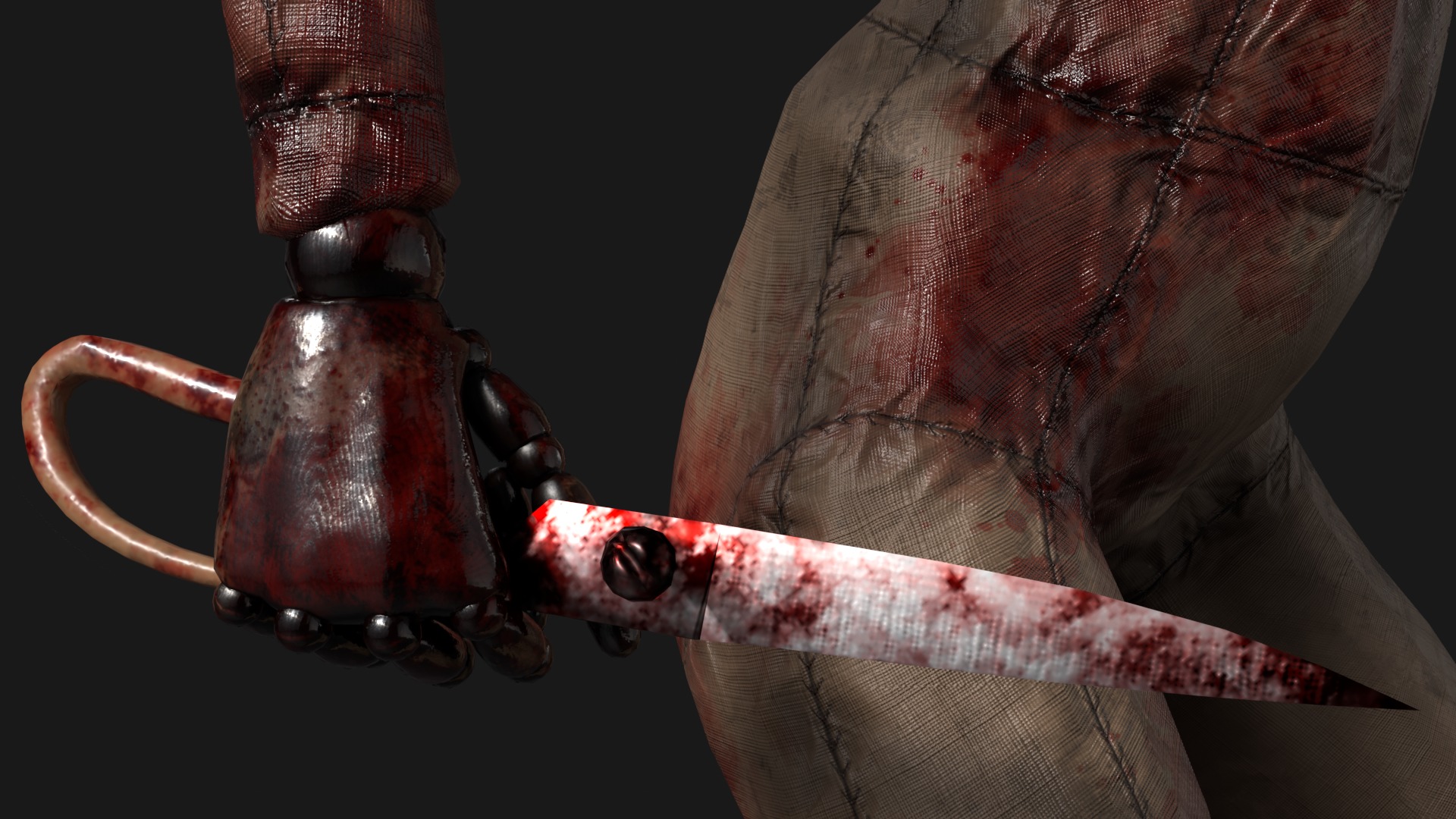 Mannequin killer 1 Low-poly 3D model_10