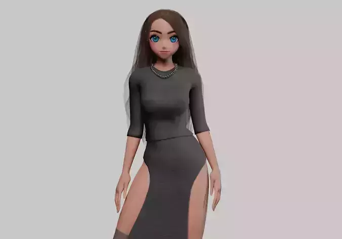 cute stylized girl V31090 