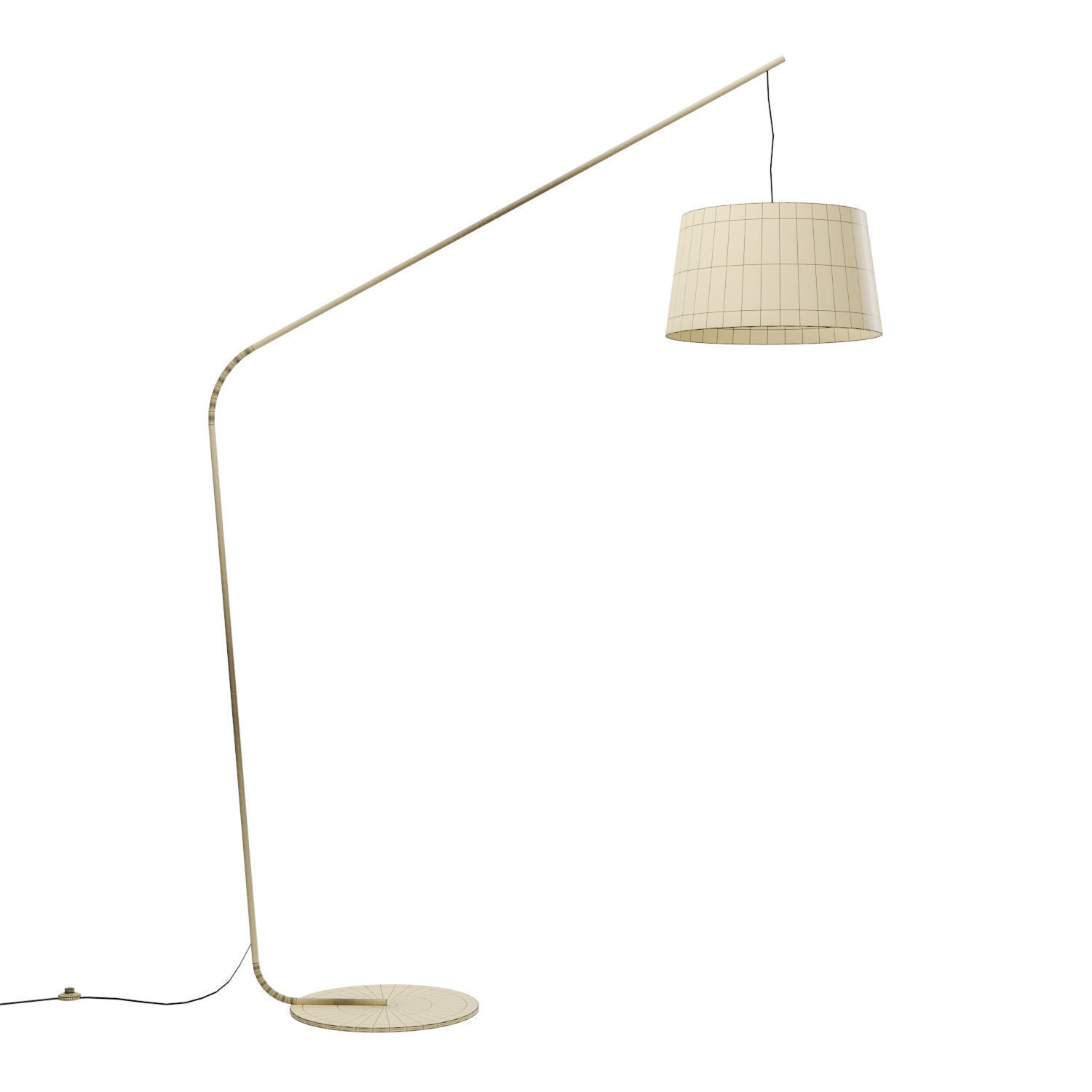 Large Lobby design arc floor lamp 3D model_4