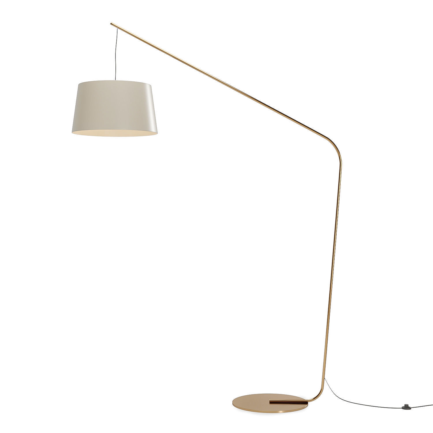 Large Lobby design arc floor lamp 3D model_1