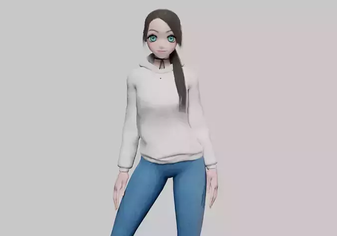 cool anime girl V27287 