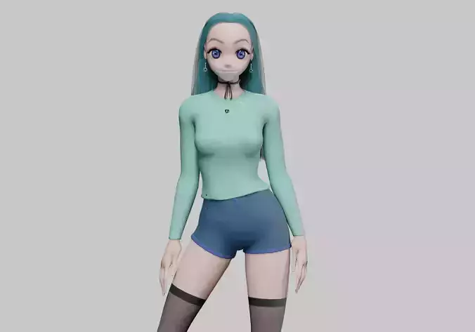 Cartoon anime girl V35884 