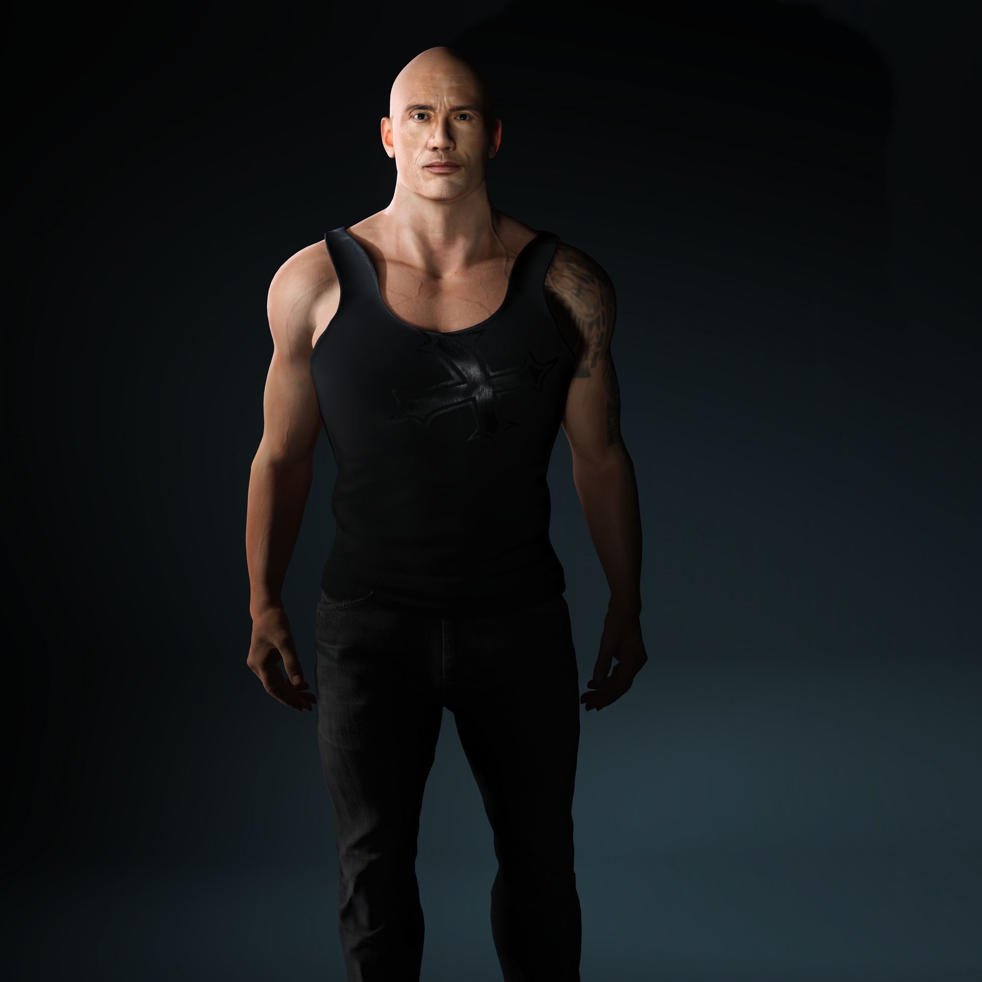 Dwayne Johnson 3D Model Low-poly 3D model Low-poly 3D model_10