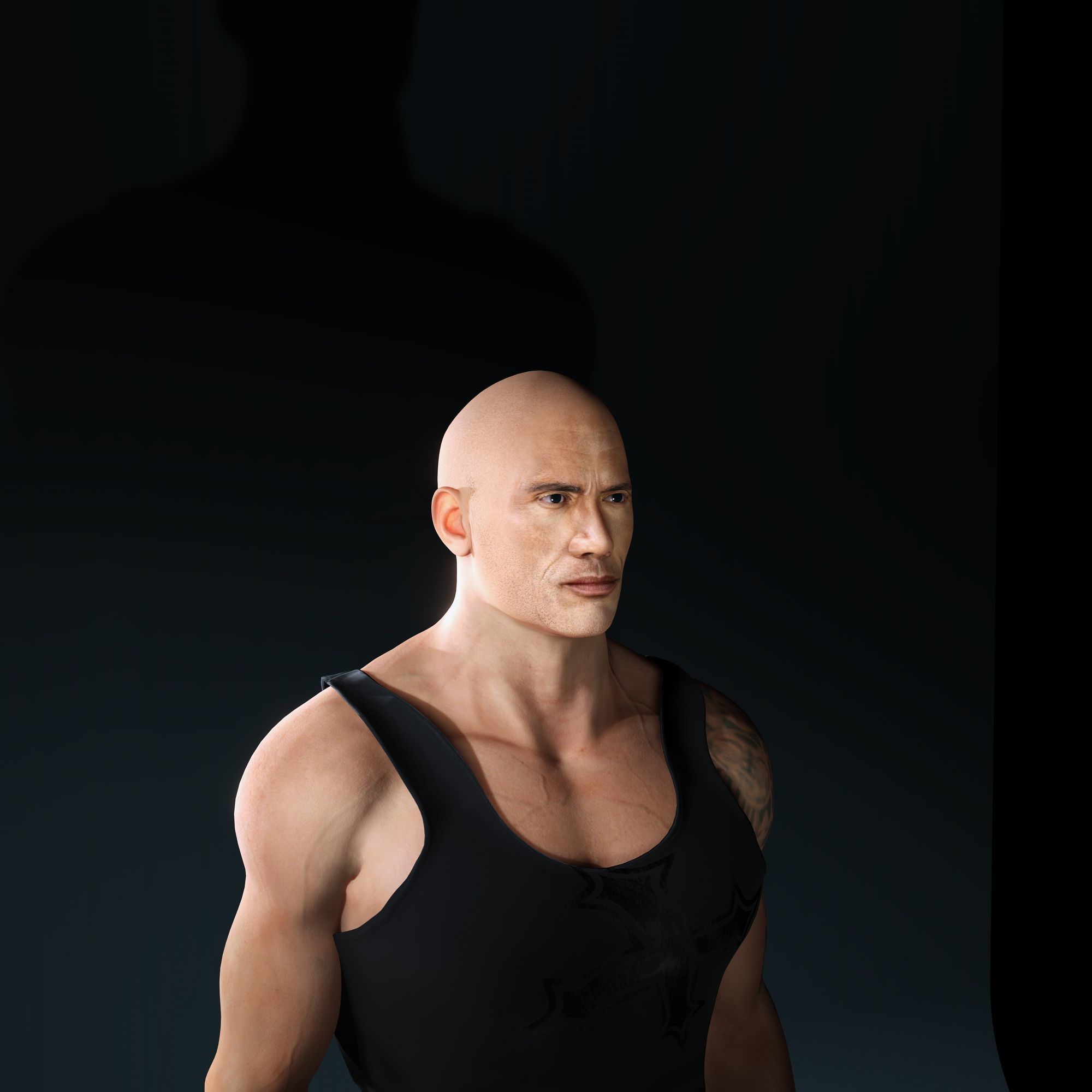 Dwayne Johnson 3D Model Low-poly 3D model Low-poly 3D model_6