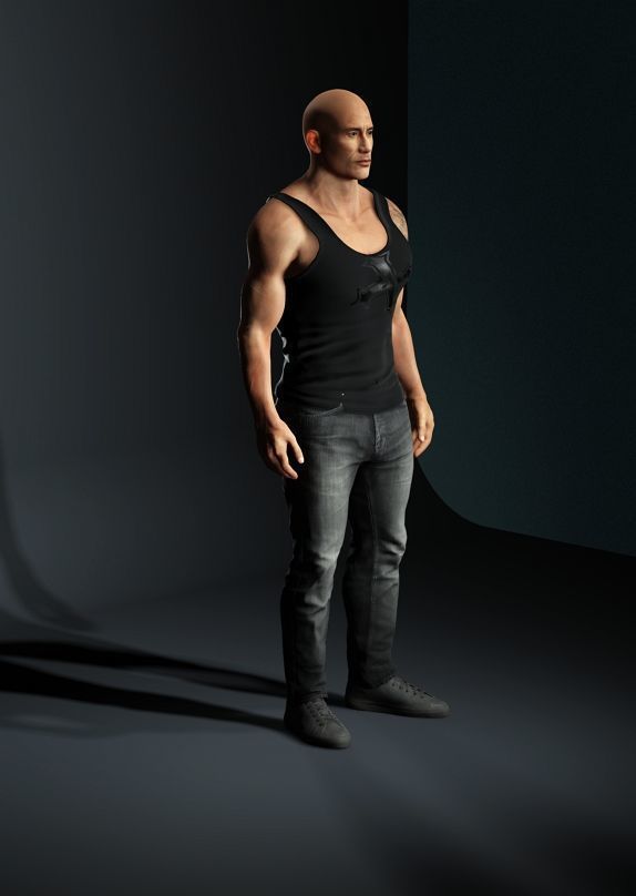 Dwayne Johnson 3D Model Low-poly 3D model Low-poly 3D model_14