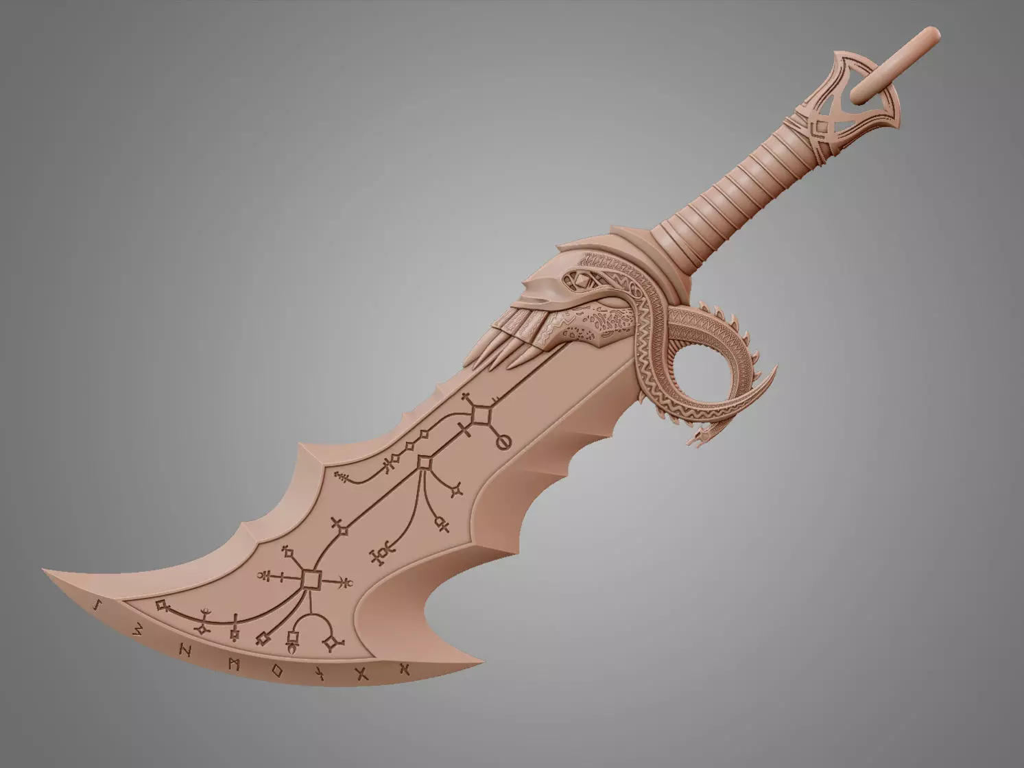 Blade of Chaos Kratos Weapon God of War 3D print model