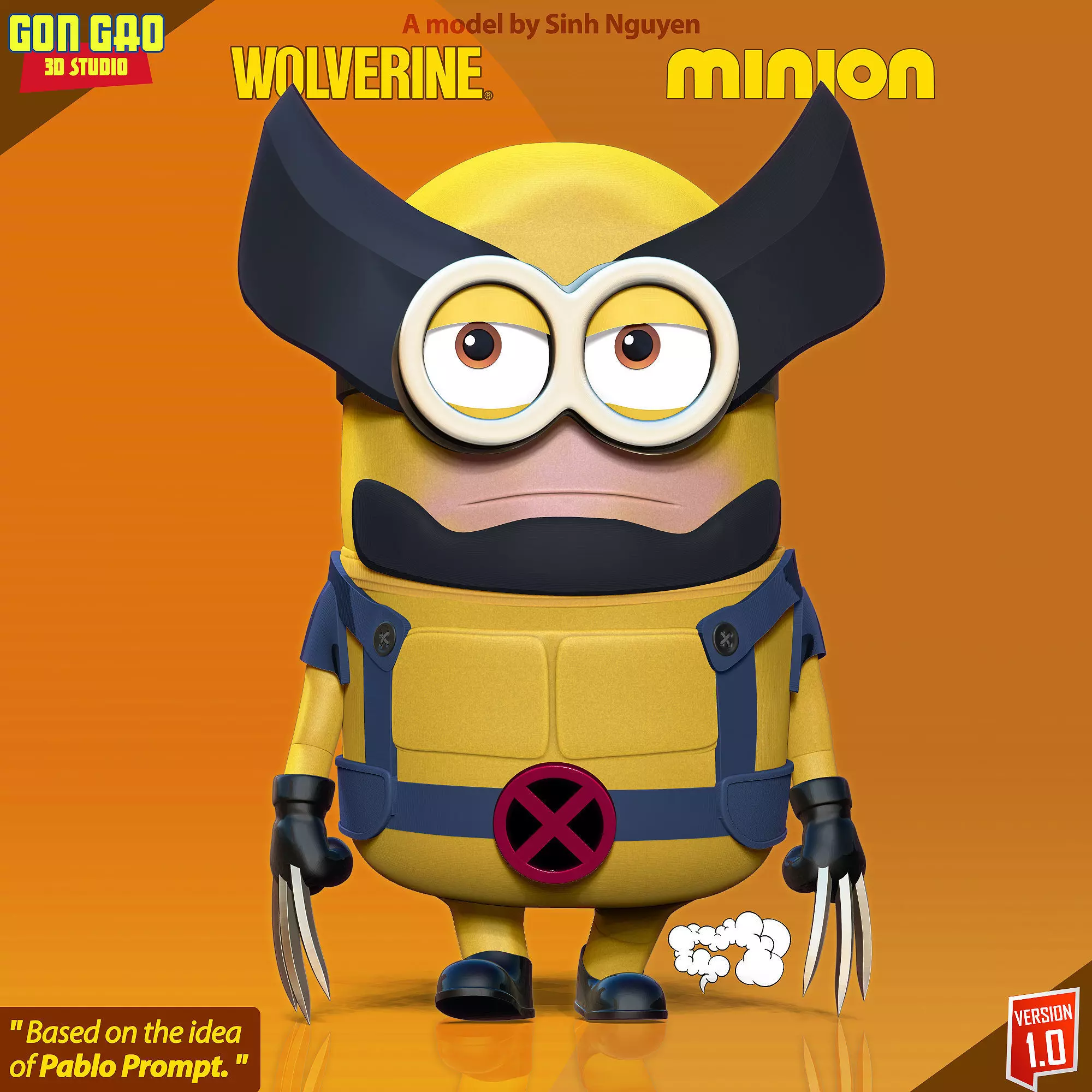 Wolverine Minion 3D print model