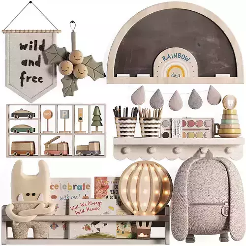 M Chalkboard  Shelf  Plush Toy and Wall Decor 07