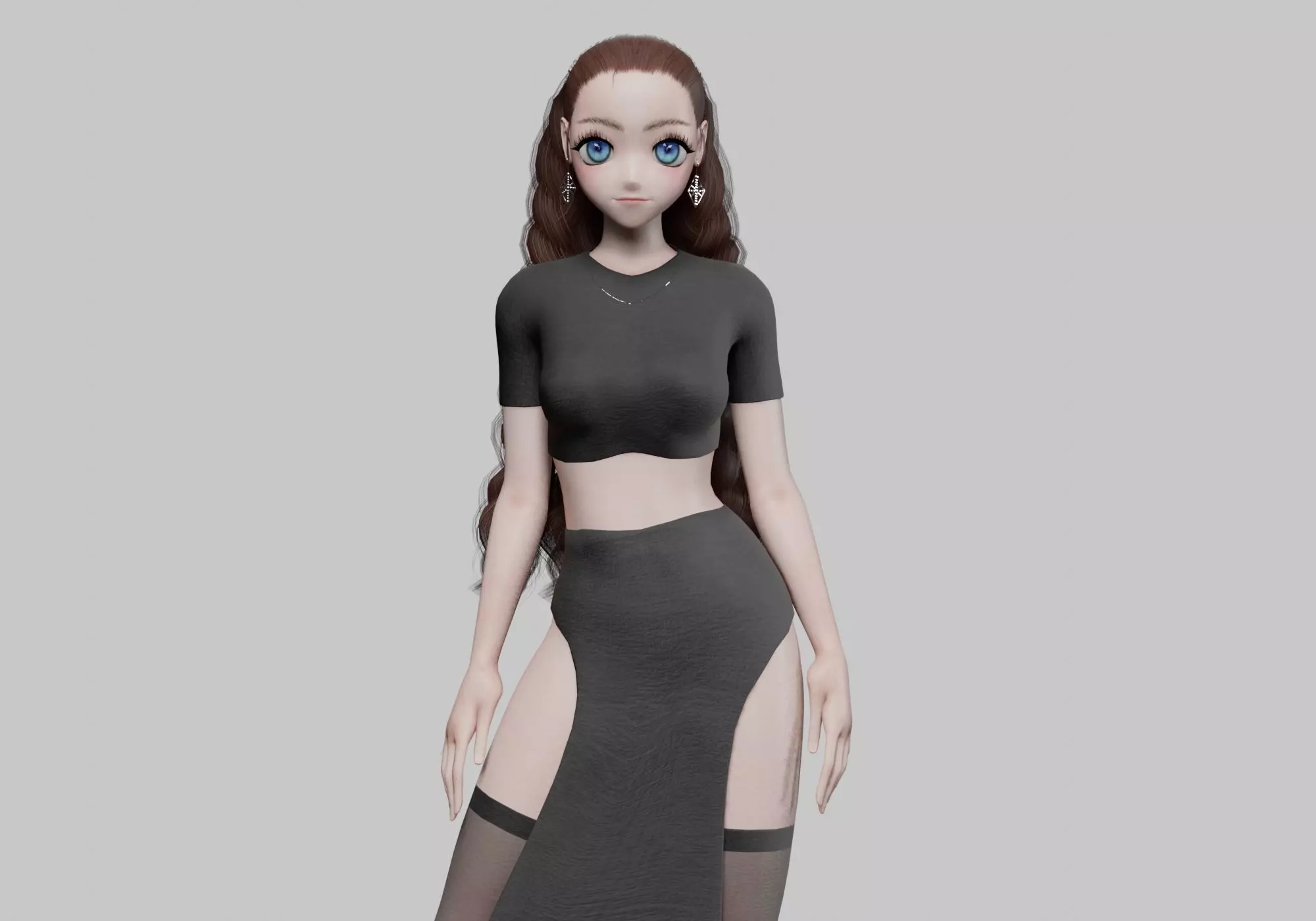 Basic Beautiful girl V33681 Low-poly 3D model