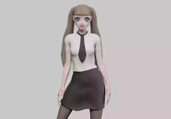 anime Cartoon girl V23829 