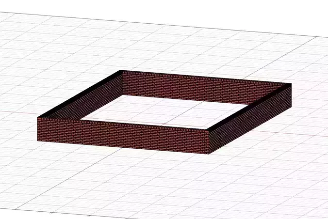 Model Railway Brick Bund Wall 150mm x 115mm FDM and Resin 3D print model