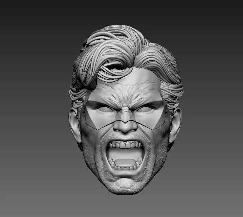 Angry Hal Jordan Headsculpt for Action Figures 3D print model