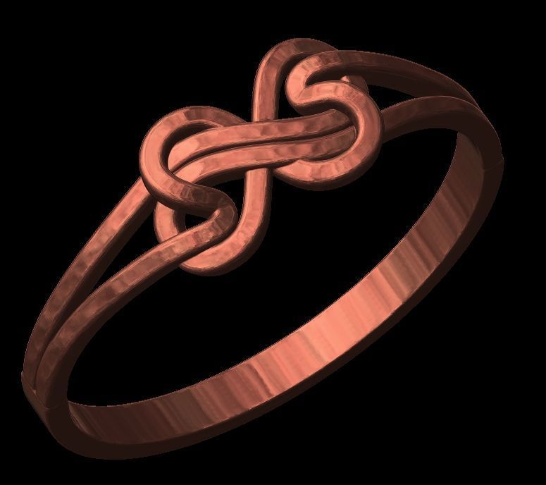 Double Twisted Ring  3D print model_7