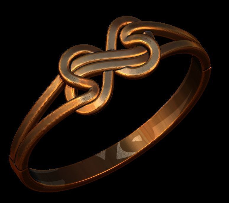 Double Twisted Ring  3D print model_27