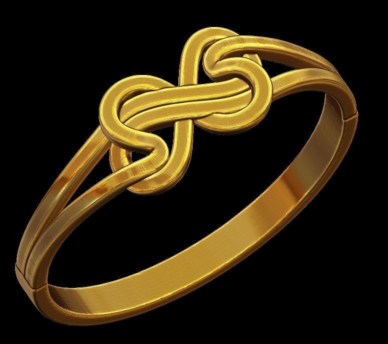 Double Twisted Ring  3D print model_2